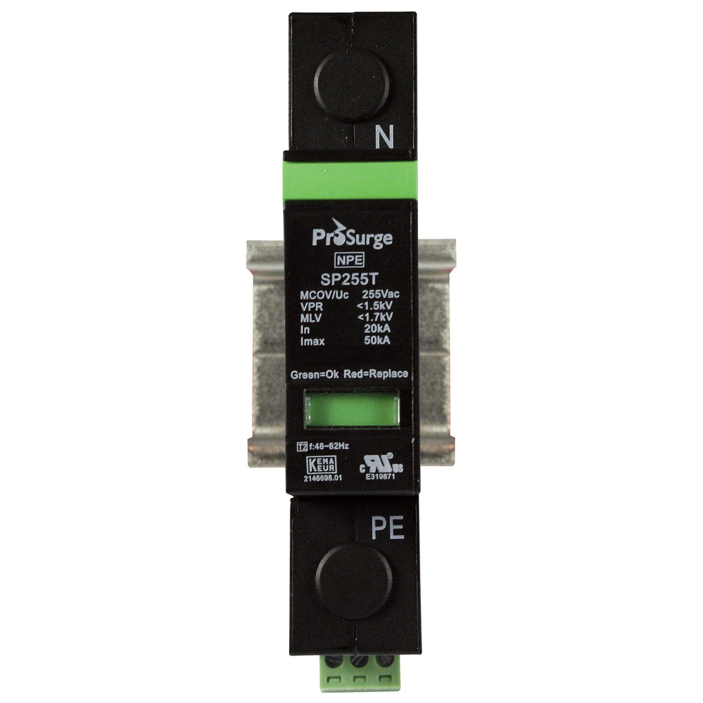 255V DIN Rail Mounted Surge Protection Device For Neutral Connection